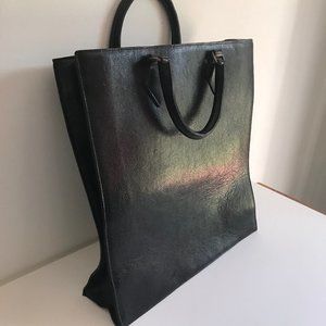 Bill Wall Leather, black leather carry all